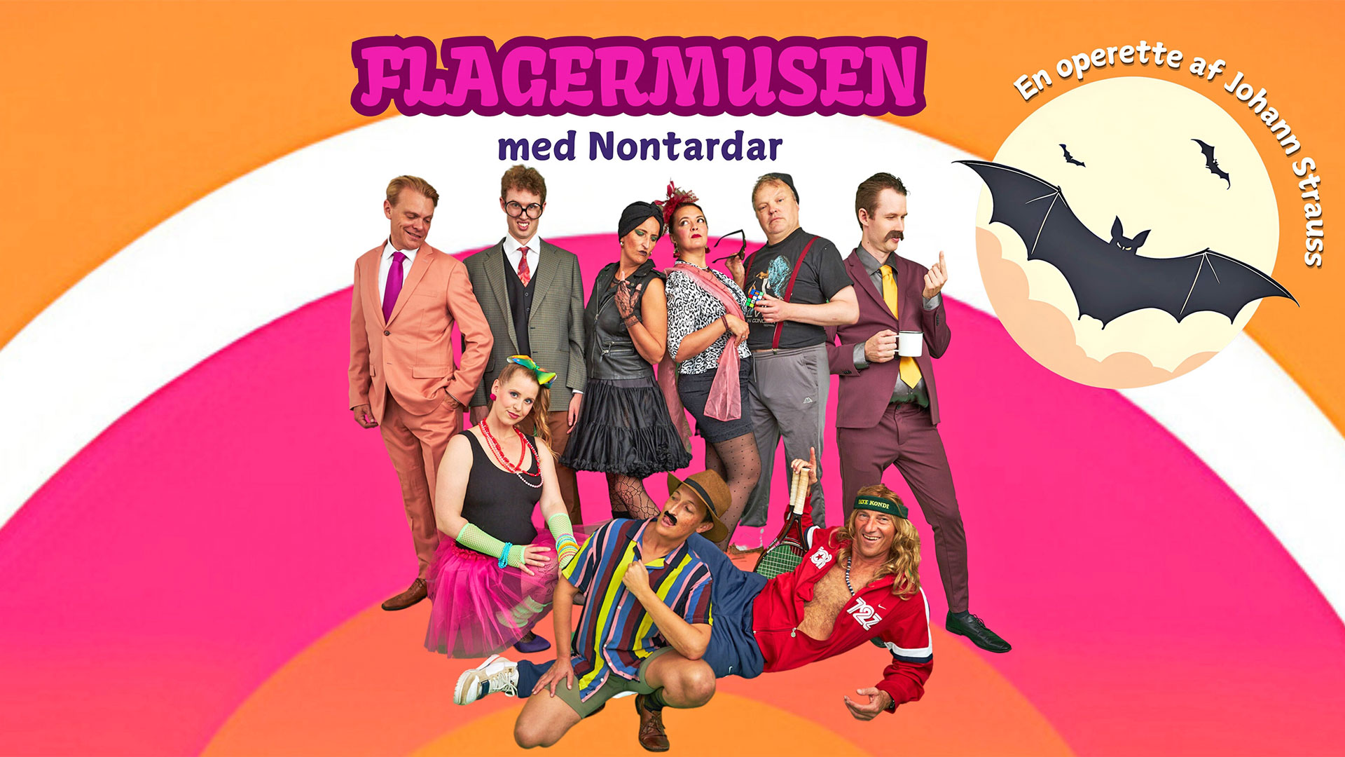 flagermusen med operakompagniet nontardar paa teaterbygningen i koege kultur koege