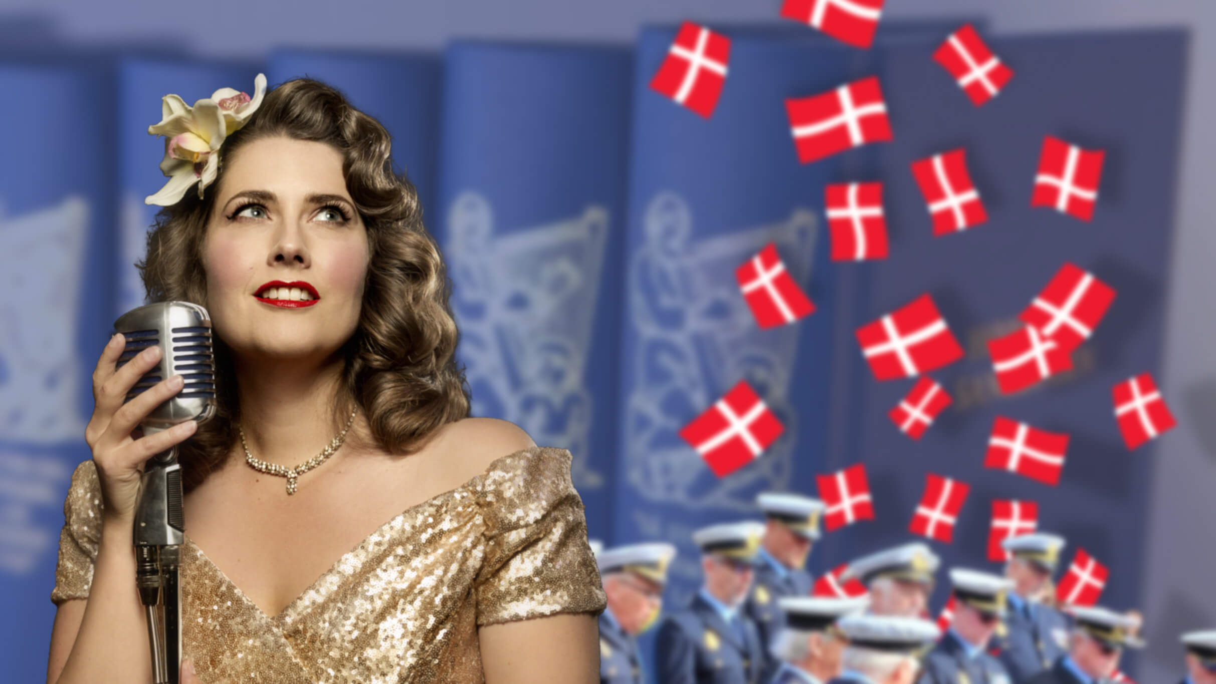 saa syng da koege paa teaterbygningen med Asta Thorboe mfl foto Ploug Fotografi